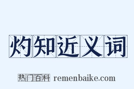 灼知近义词是什么意思的图片